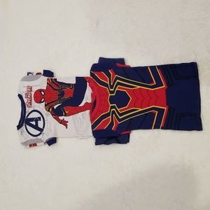 2 pj pajamas - Marvel Avengers Spider Man - size 6 kids